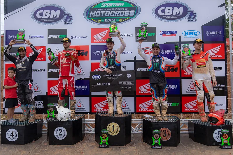 Pódio do Brasileiro de motocross